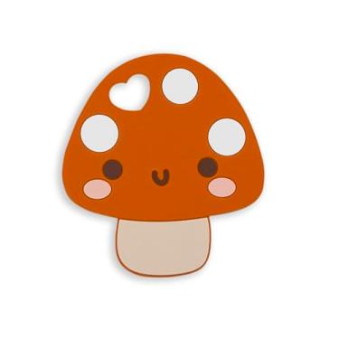 Imagem de Pearhead Mordedor de cogumelo, brinquedo de dentição para bebês, mordedor de cogumelo de silicone para bebês, mordedor sem BPA, seguro e suave, 0 meses ou mais