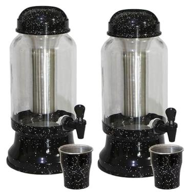 Imagem de 2 Suqueira Barrica Vidro 3,2 Lt com Porta Gelo(Preto Pig)