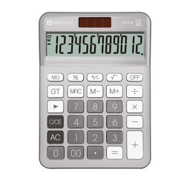 Imagem de Calculadora de mesa 12 dígitos PC318 - Procalc