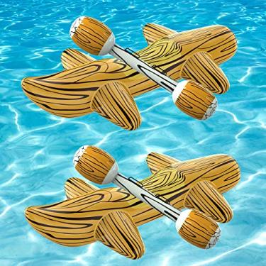 Imagem de [Versão 2025 patenteada] 4 peças boias infláveis de piscina para crianças de 6 a 8 a 12 anos, jangadas de batalha, brinquedos aquáticos, jogo de piscina, festa na piscina ao ar livre para família