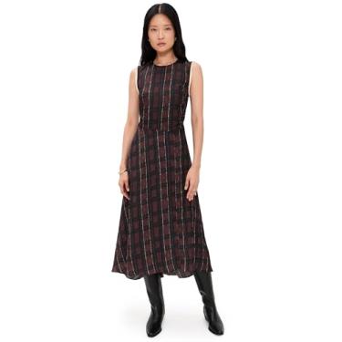 Imagem de BAUM UND PFERDGARTEN Vestido Atina feminino, Xadrez vermelho escuro, 42