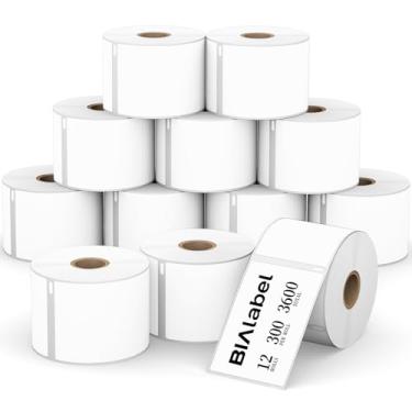 Imagem de 12 rolos de substituição de etiquetas de envio de 6 cm x 10 cm para Dymo 30256, compatível com DYMO LabelWriter 4XL, 450, 450 Duo, 450 Turbo, 450 Twin Turbo, não serve para 5XL e 550