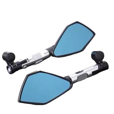 Imagem de Espelho retrovisor esportivo universal para motocicletas (Prata)