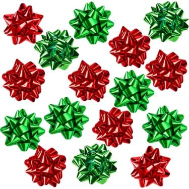 Imagem de 15 peças sortidas de laços de presente, decoração para Natal, aniversários, casamentos, enfeites de férias, presentes, papel de embrulho, aniversários, chás de bebê, chás de panela, Hanukkah (vermelho