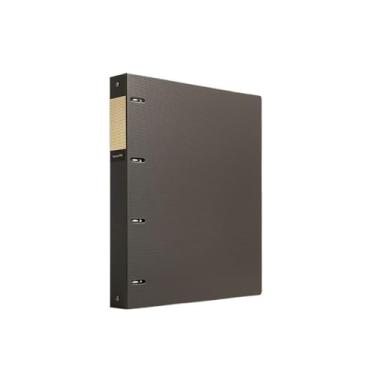 Imagem de Pastas Pasta de arquivo A4 perfurada com folhas soltas, pasta PP quatro furos e organizador informações(Gray)