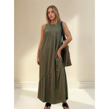 Imagem de Vestido Longo Feminino Soltinho Malha Algodão Aveloz