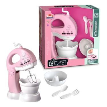 Imagem de Batedeira Infantil de Brinquedo, Manual com Manivela Giratória, Plástico Resistente, para Crianças, Cozinha Le Chef (Kit Batedeira Le Chef)