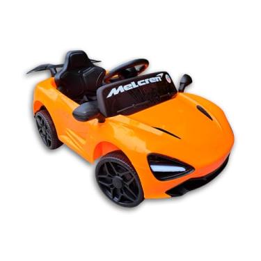 Imagem de Carrinho Elétrico Infantil 6V Laranja Sport Luxo C/Bateria