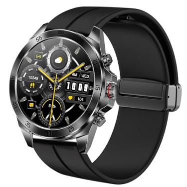 Imagem de Compatível com pulseiras para smartwatch ALPHAGEAR, pulseira esportiva de silicone de liberação rápida de 22 mm compatível com smartwatch Alpha Bravo II, Bravo XL, Raptor, Commander, Juliet (preta