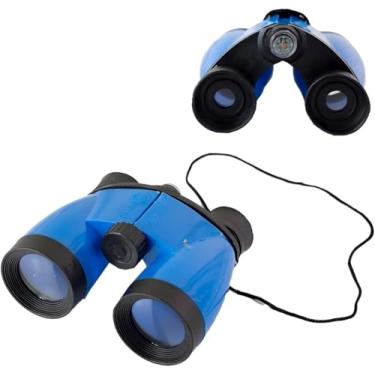 Imagem de Binóculo Infantil 4x com Bússola e Alça, 12cm x 10cm Campo de Visão 75° (Azul)
