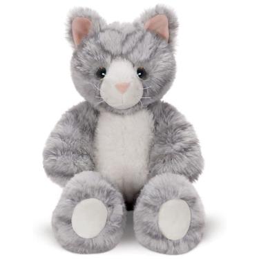 Imagem de Pelúcia Gato para Crianças Maiores de 1 Ano, VERMONT TEDDY BEAR ABFW18006A, Cinza