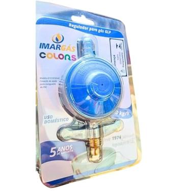 Imagem de Regulador registro Gás Blue Elite 1kg/h Inmetro Doméstico cozinha fogão forno cooktop