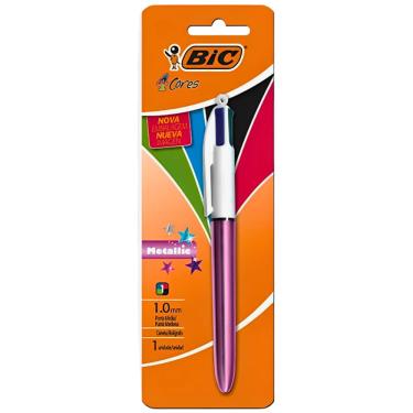 Imagem de Caneta Esferográfica Ponta Média 1.0mm 4 Cores Metallic Bic