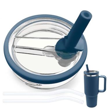 Imagem de Tampa de canudo flip compatível com Stanley Cup 1,134 g, à prova de vazamento, sem BPA, tampa de substituição adequada para copo de viagem Stanley Quencher de 1,134 g, à prova de derramamento, 2