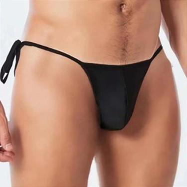 Imagem de Cueca Fio Dental Masculina Jockstrap Thong Tanga com Lacinho Lateral F