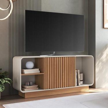 Imagem de Rack para Tv 55 Polegadas com Detalhe Ripado Alabama - j carvalho