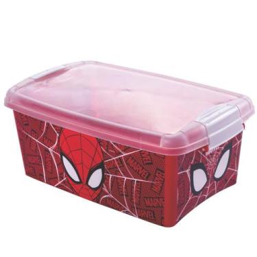 Imagem de Caixa organizadora com travas Homem Aranha 4,2 litros Plasutil ref. 19