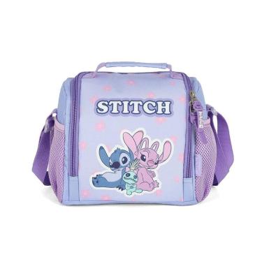 Imagem de Lancheira Escolar Luxcel Stitch Flores Roxo