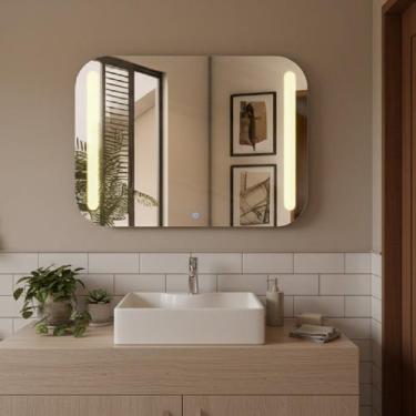 Imagem de Espelho Retangular 50x70cm Touch Led 3000k Crys Reduna