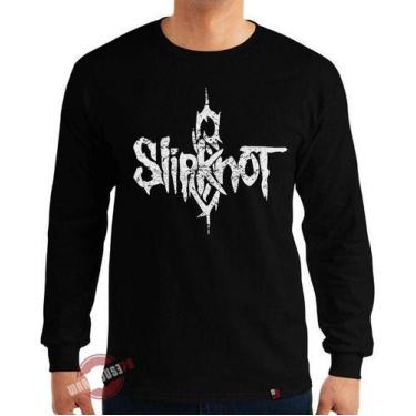 Imagem de Camiseta Manga Longa Slipknot Banda Rock Blusa 100% Algodão - King of 