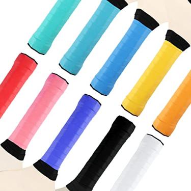 Imagem de 10 peças de fita de aderência de pickleball, envoltório de aderência de pickleball absorção de umidade engrossado Pickleball Overgrip Wrap alça de substituição para remo de pickleball