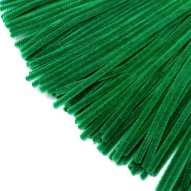 Imagem de Limpadores de cachimbo verdes de Natal, 100 peças, limpadores de cachimbo para artesanato, hastes de chenille para projetos de decoração DIY, LCS.