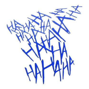 Imagem de Generic Decalque refletivo para para-choque azul quadrado Hahaha adesivo refletivo para carro decoração personalizada