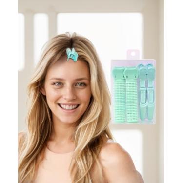 Imagem de 2 peças de grampos de cabelo femininos para volume, cachos e elevação da raiz para todos os tipos de cabelo, clipes de raiz de cabelo volumizadores para cachos sem esforço que duram - azul