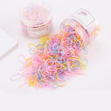 Imagem de Bandanas elásticas coloridas, 500 mini grampos de cabelo, faixas de cabelo grossas e macias