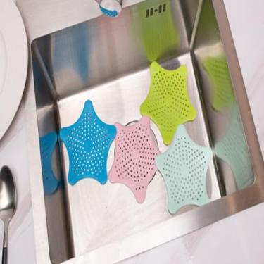 Imagem de Pacote com 4 coadores de borracha para pia de chuveiro, coletor de cabelo, lavanderia, banheiro, banheira, cozinha, coador, tampa, tampa de ralo