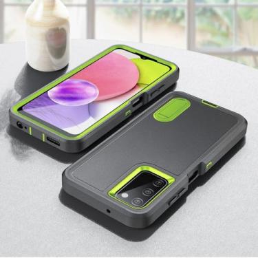 Imagem de Para samsung a54 a 14 54 bolsa de telefone capa armadura para samsung galaxy a14 a54 5g proteção contra quedas moda coque, cinza, para galaxy a54 5g