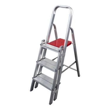Imagem de Escada De Aluminio Dupla 120 Kg 3 Degraus Reisam