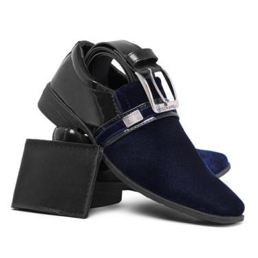 Imagem de Kit Sapato Social + Carteira e Cinto para Estilo e Conforto - M&D STOR