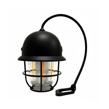 Imagem de Luminária Led 24w Retrô Vintage Recarregável Camping Jardim