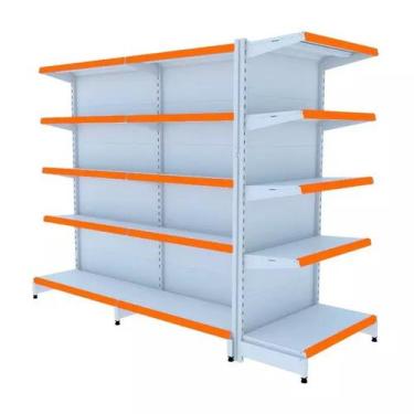 Imagem de Gondola Centro 170 Fit Ate 2 Metros 1 Ponta Branco 25b Pe Laranja - AM