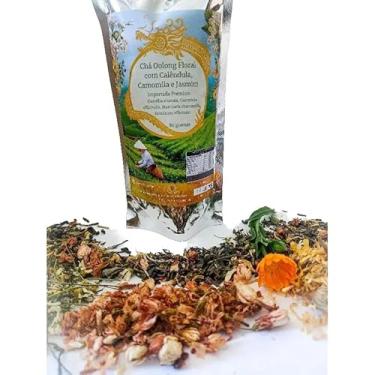 Imagem de Chá Oolong Premium com Calêndula, Camomila e Jasmim, Blend Floral Importado, 80g