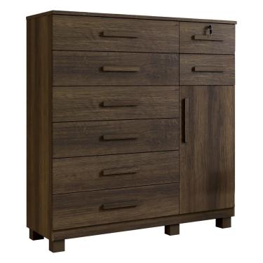 Imagem de Cômoda New Vitoria Com Porta E 8 Gavetas Benetil Imbuia