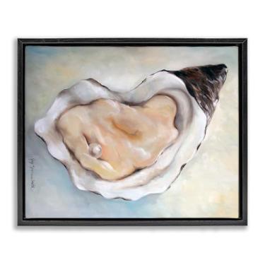 Imagem de Stupell Industries Arte de parede luminescente em tela flutuante em ouro pérola ostra, design de Mary Sparrow, 25 x 31