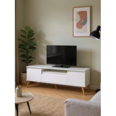 Imagem de Rack para TV 180cm Retro Mdf Branco Dallas - On Móveis