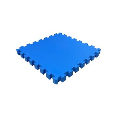 Imagem de Kit 10 Tapete Tatame Eva + Bordas de Acabamento Loja da Maria 50x50x4cm 40mm (azul royal)