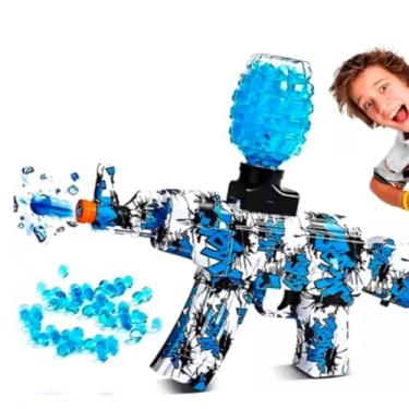 Imagem de Arminha De Gel Mp5 Automatica Com Silenciador E Bolinhas (Cor Aleatória)