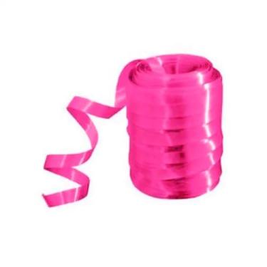 Imagem de Rolo Fitilho 5mm 50 Metros | Para Arranjos e Amarração de Balões | Cores Vibrantes | Presente e Decoração de Festas(Pink)