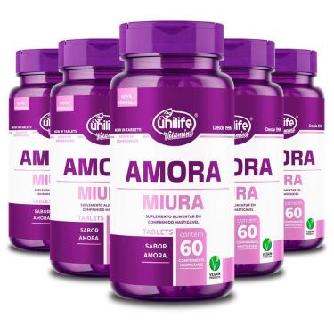 Imagem de Kit 5 Amora Miura Unilife 60 Comprimidos