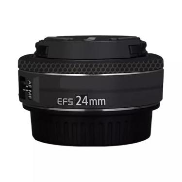 Imagem de EFS 24 2.8 Adesivo de lente de câmera para Canon EF-S 24 mm F2.8 revestimento protetor de película decalque de vinil (preto fosco)