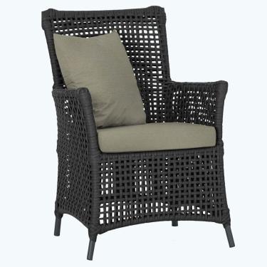 Imagem de Poltrona Igapó Alumínio Micro Pintura Preta Corda Náutica E8 Preto