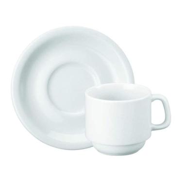 Imagem de Jogo 36 Xícaras De Chá 200ml Com Pires Porcelana Schmidt