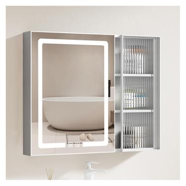 Imagem de Armário De Espelho De Banheiro, Armário De Espelho Para Banheiro, Armário De Remédios Led, Espelho De Banheiro Com Armazenamento, Armário De Espelho De Ba, A2, W80*H65cm/W31.5*H25.6in