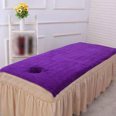 Imagem de Toalha De Cama Macia Do Salão De Beleza Da Fibra Superfina Com Furo Tampa De Mesa Da Cama Da Massagem Dos Termas Fisioterapia Engrossa A Toalha De Banho, 8, 80x190cm