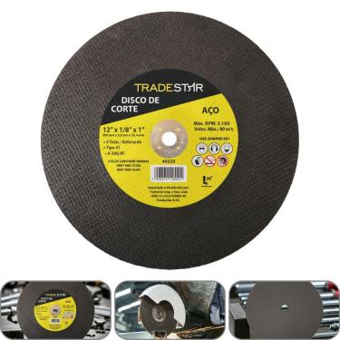 Imagem de Disco De Corte 300 X 3 Mm Furo 1" Mm Aço Tradestar