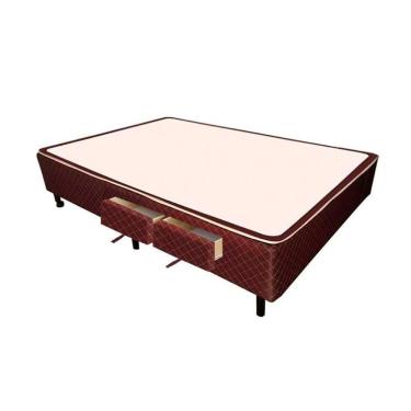 Imagem de Cama Box Base C/gavetas Casal Poli Tecido Brown (138x27-c/2 Gavs) - Castor
